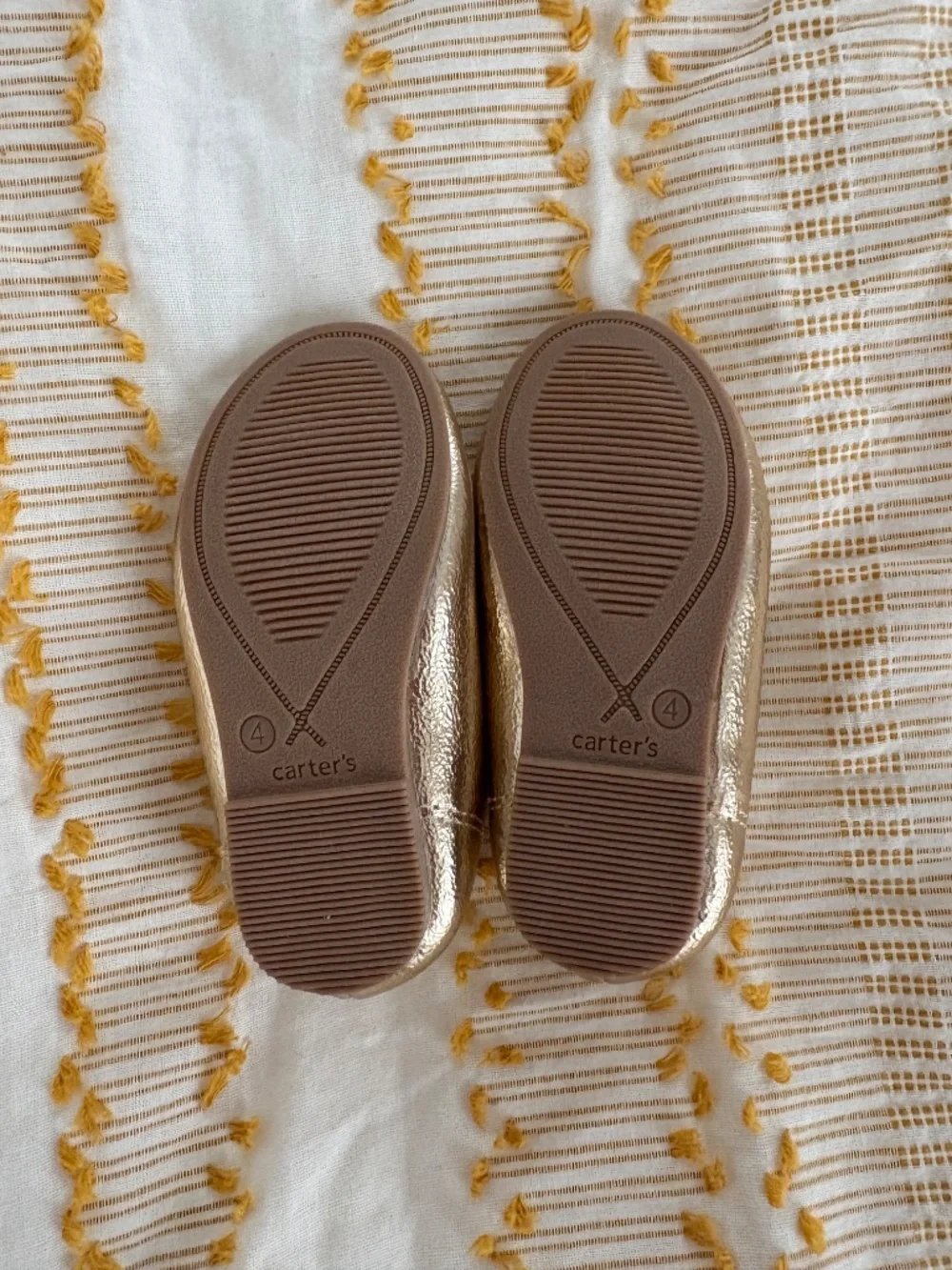 Carters Gold Toddler Ballet Flats